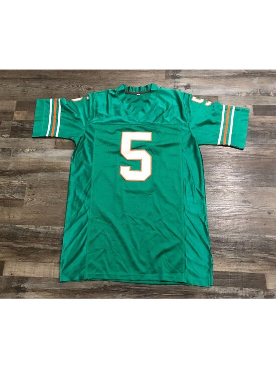 Unbranded Other - Ray Finkle Ace Ventura Football Jersey Aqua Miami Mens Size Medium
